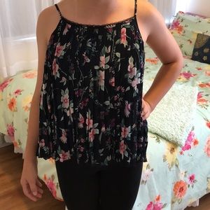 Abercrombie kids, floral pleated cami.